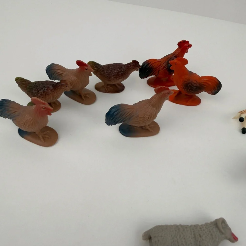 Safari Ltd Farmer Mike Animal Figures Lot Cows Chickens Elk Toys